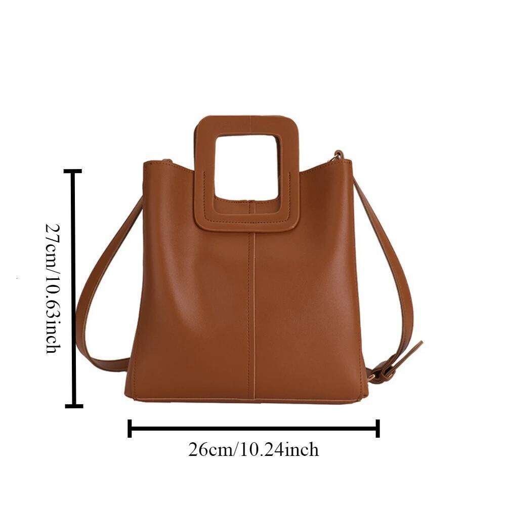 Fashion Popular Large Female New Hundreds Of Retro Senior Sense Shoulder Handheld Crossbody Bucket Bag