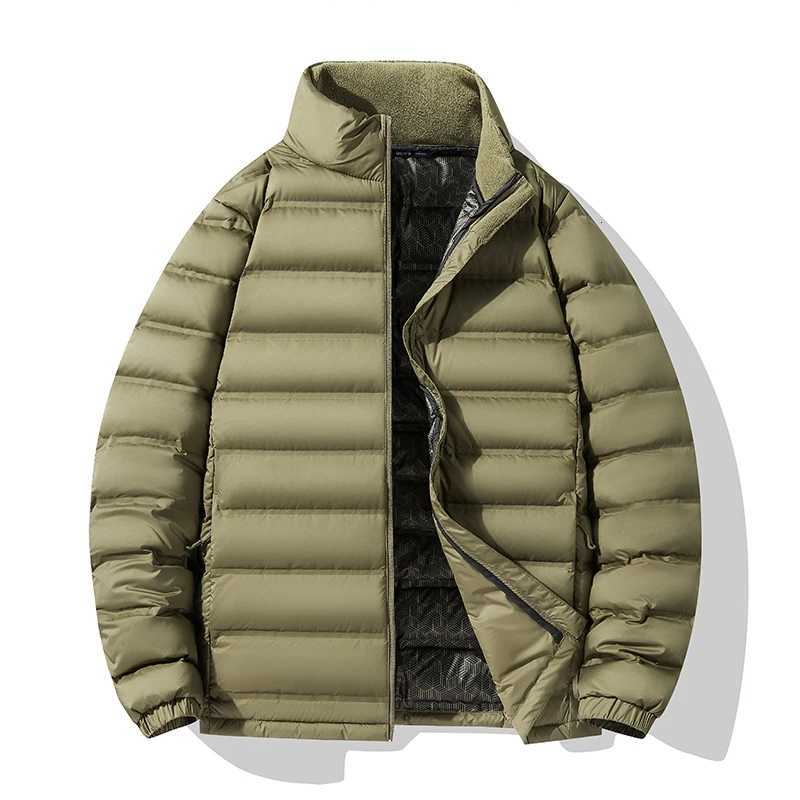 Winter Men Padded Stand Collar Casual Parkas Coats Men Solid Duck Down Windproof Puffer Parka Men Overcoat Parka Plus Size 8XL W250722