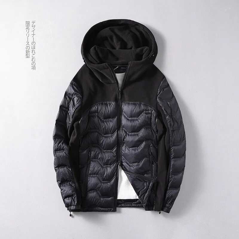 2024 Winter New Mens Lightweight Hooded Down Jacket Warm and Temperature Locking Korean Edition Down Jacket Down Content 85% W250722