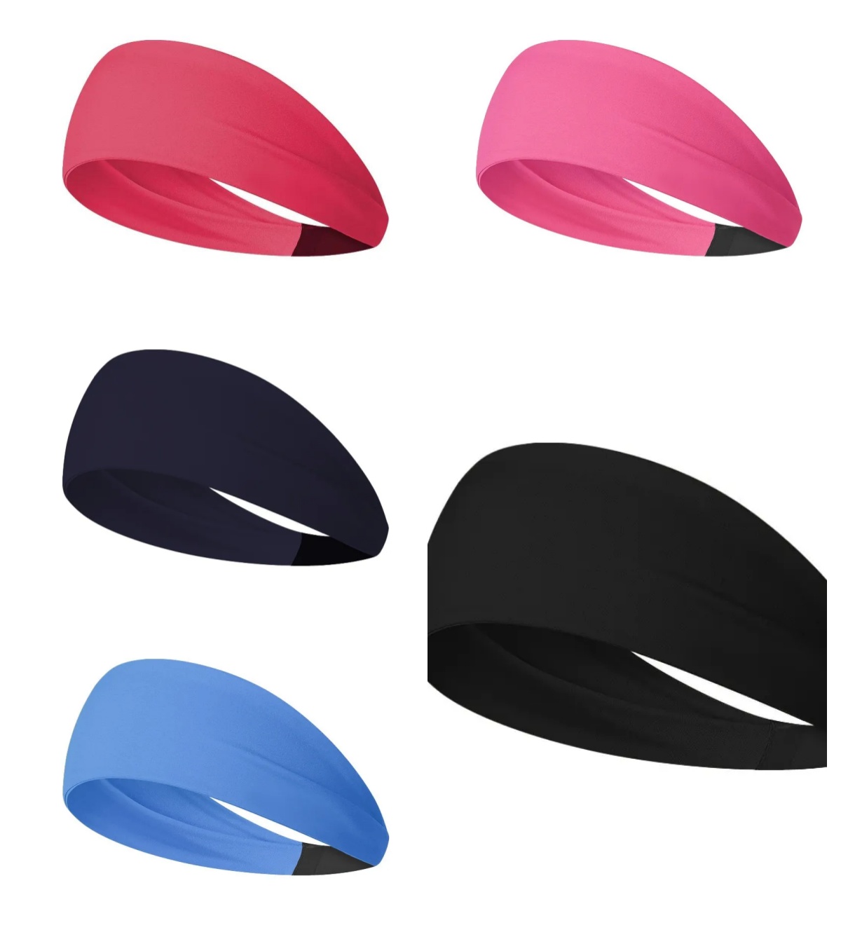 O706 Women's High Elastic Breathable Yoga Headband - Wide Design for Running & Fitness with Moisture Absorption and Flexible