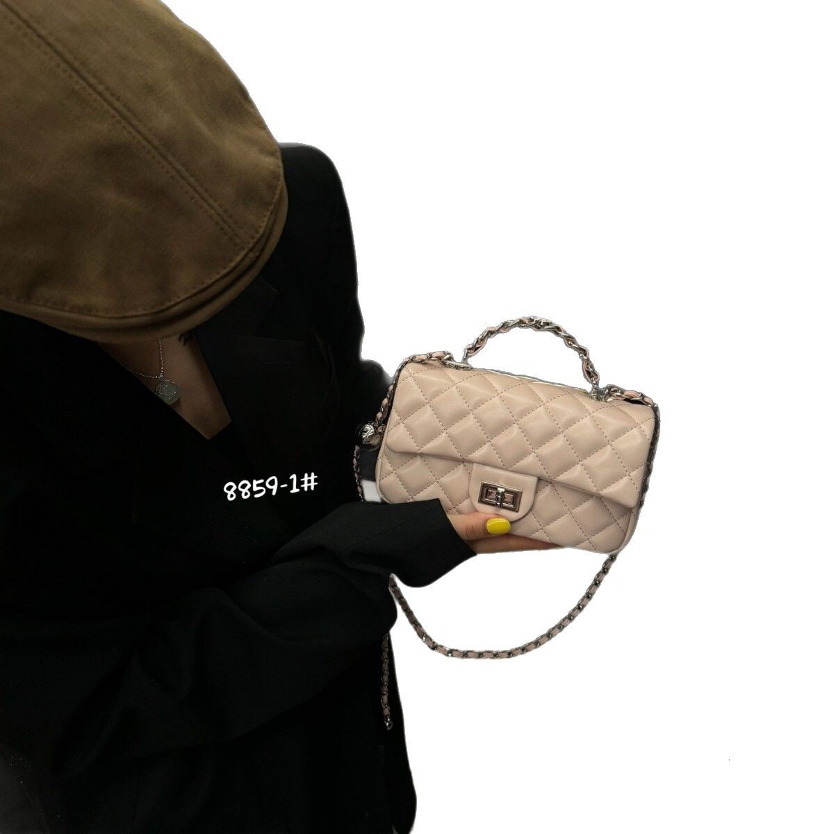 Free shipping designer bag 2025 Wind Lingge Lock Buckle Handbag Small Square Bag For Women Summer New Exquisite Fashionable Chain Shoulder Bag Crossbo