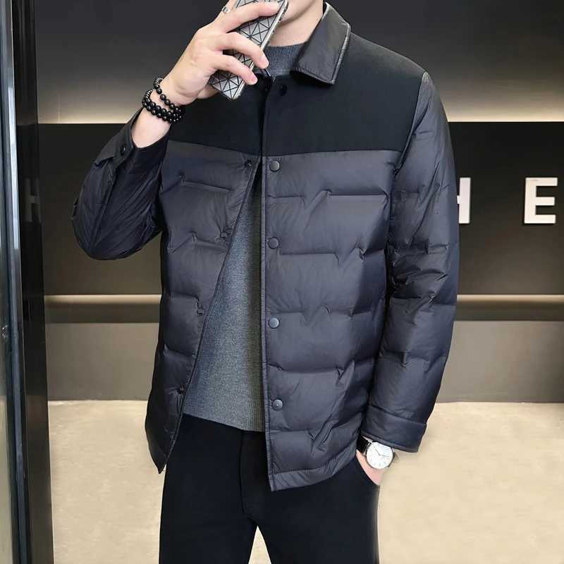 High Quality Mens Casual Lightweight White Duck Down Jackets 2025 Autumn Winter Youth Street Wear Warm Top Puffer Coat Clothing W250722