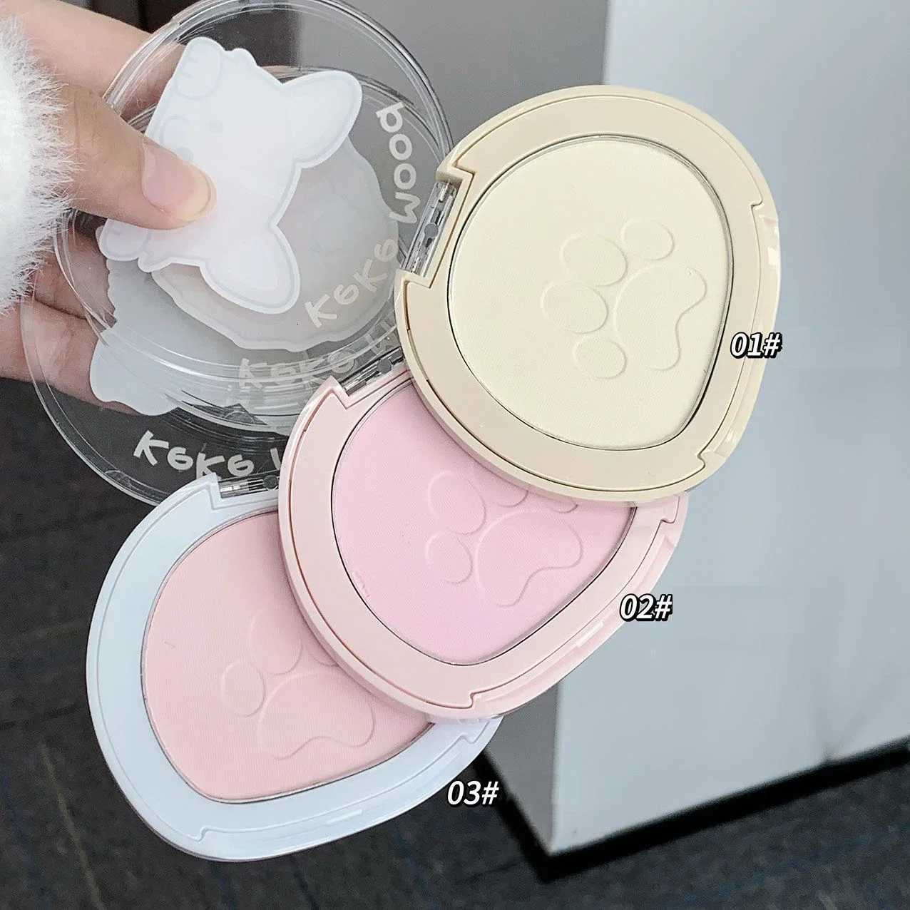 ute Claw Monochrome Highlights Powder Face Matte White Pink Ber Brightening Setting Powder Concealer Compact Makeup Palette W250722