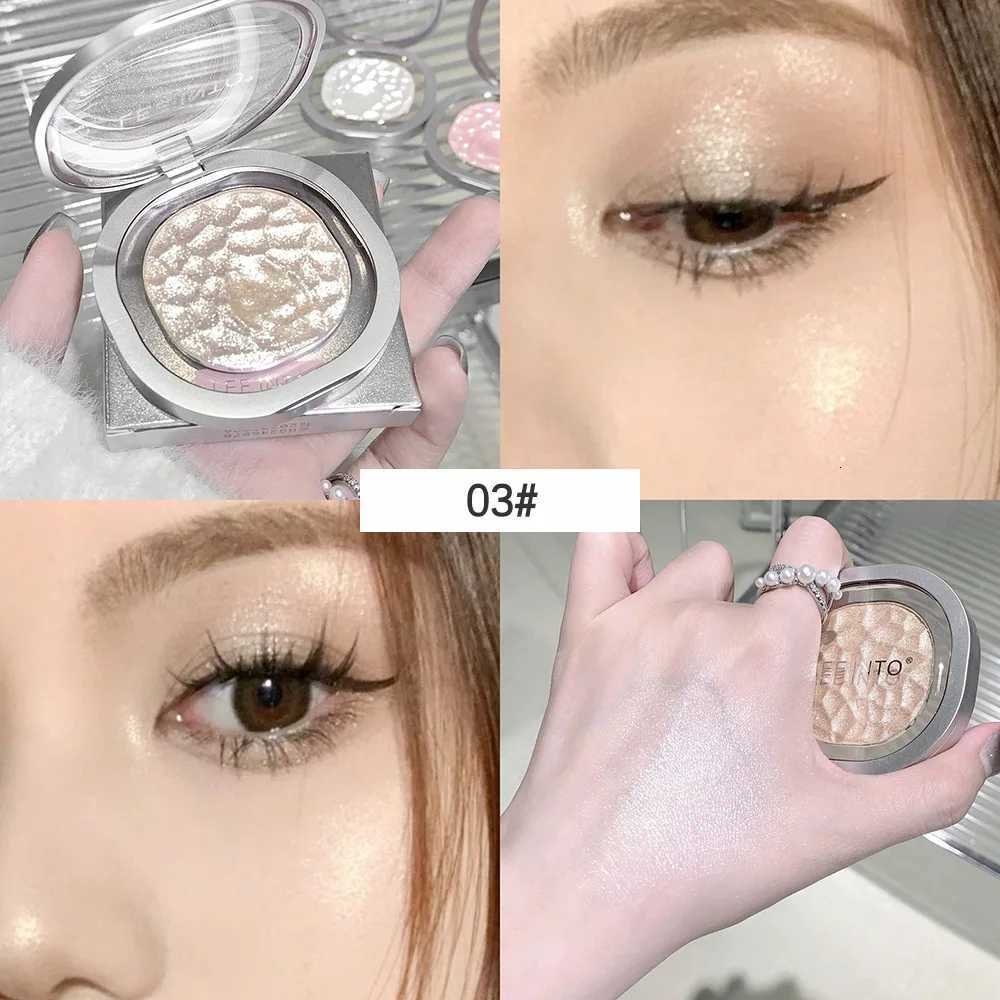 Highlighting Powder Lescent Fine Mashed Soft Texture LEEINTO Non-Flying Powder Brightening Long-Lasting Highlighter Palette W250722