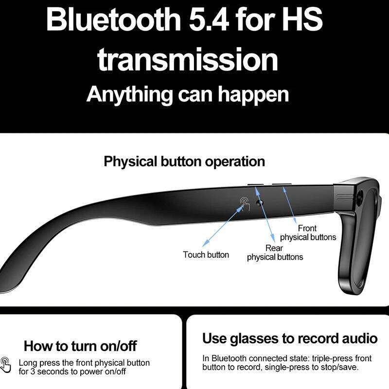 AI Translation Smart Sunglasses Men Women 2025 Video Recording Touch Glasses Sport Bluetooth Call Headphones Anti-Blue Eyewear