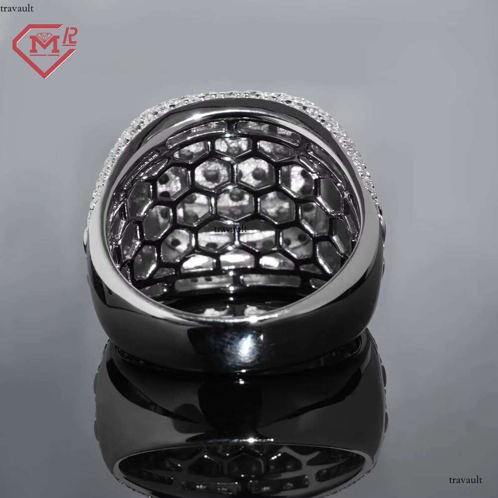 Vvs Men's Hip Hop Boutique Jewelry Design S Platinum Plated Moissanite Ring