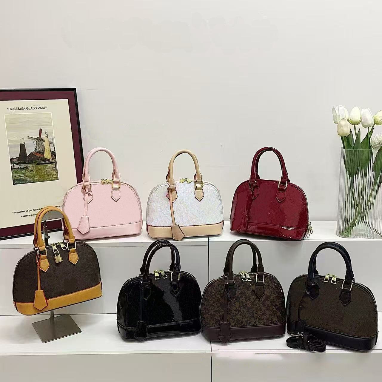 Designer bag Designer bucket bag Fashion Trends top Luxury Bag makeup bag Shoulder Handbag Boston Tote Pillow Bag Alphabet print pattern Box Bag Evening bag Shell bag