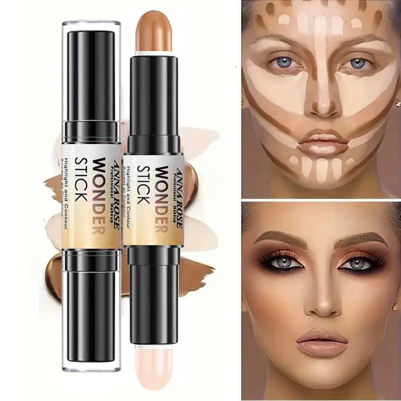 Double-headed Highlight Contour Stick Face Nasal Shadow Waterproof Long-lasting Multifunctional Makeup Pen W250722