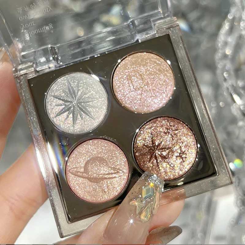Lescen Fine Glitter Highlighter Eyeshadow Palette Diamond Sequins Lying Silkworm Eye Shadow Waterproof Lasting Eyes Makeup W250722