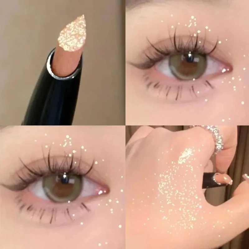 Sparkling Diamond Glitter Eyeshadow Pencil Makeup Long Lasting Shiny Eyeshadow Stick Silkworm Champagne Gold Eyes Highlight Pen W250722