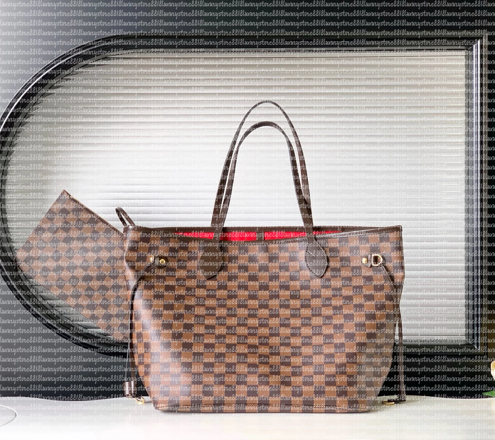 MM size 40156/M40995 Designer Bag 2pcs Set Embossed Flower Women Crossbody Handbag Shoulder Bags Composite Ladys Clutch Tote Bag shopping Female Coin Purse wallet