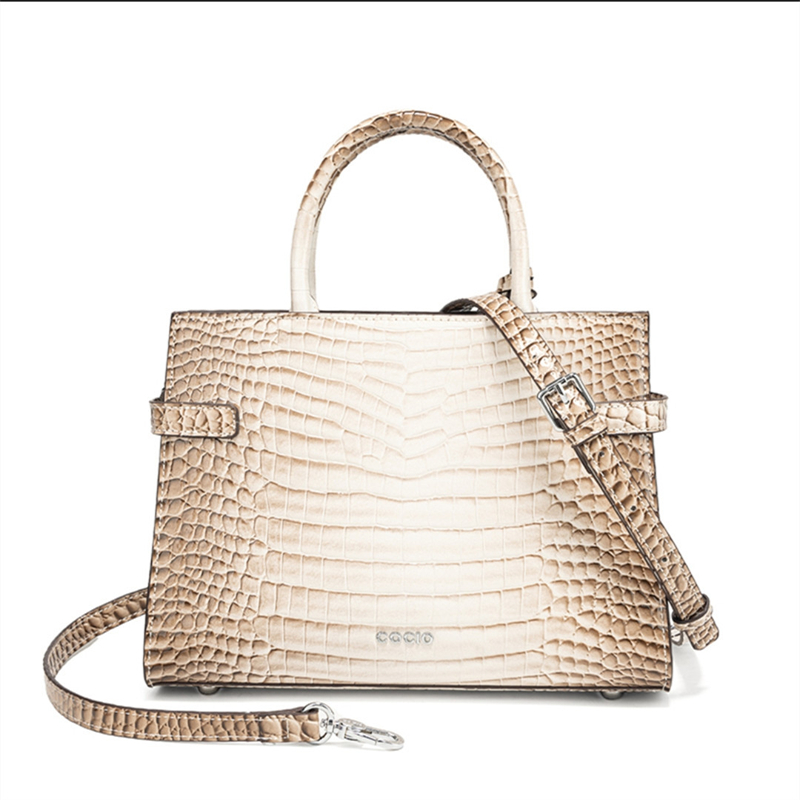 COCIO designer shoulder bag New high-quality crocodile patterned white luxury vintage leather crossbody bag