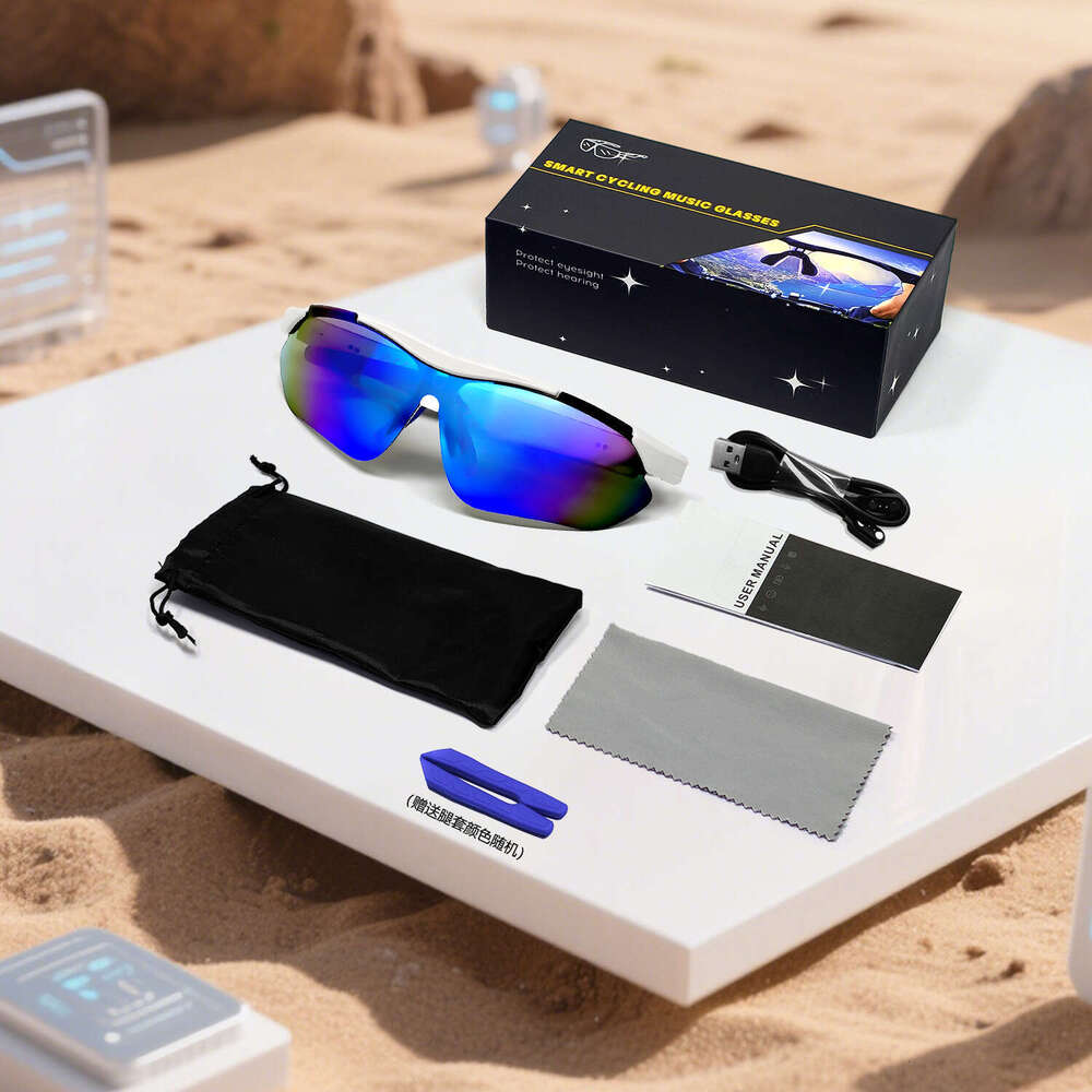 Designer brand hot-selling single product outdoor sports cycling bluetooth anti-ultraviolet music call smart sunglasses