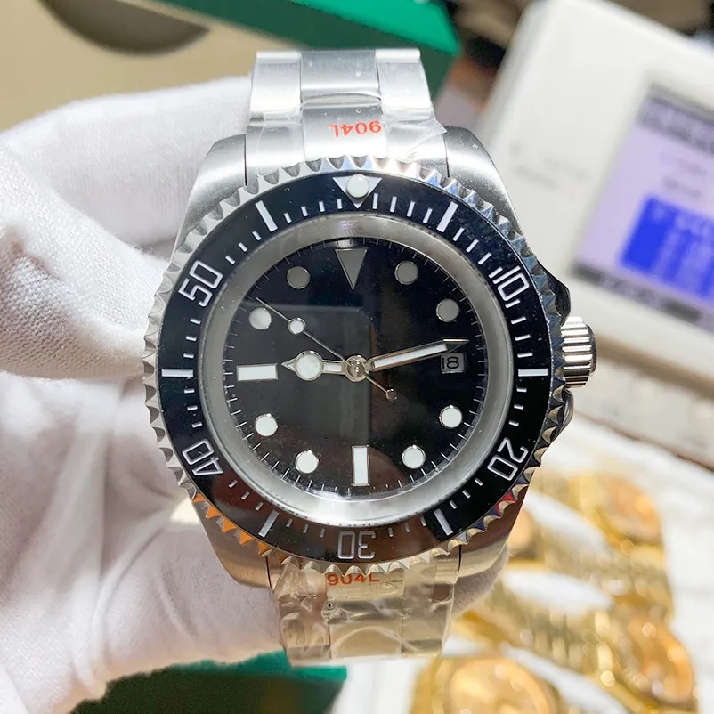 Luxury Men's Automatic Mechanical Watch - 44mm Stainless Steel with Black, Blue & Green Dials