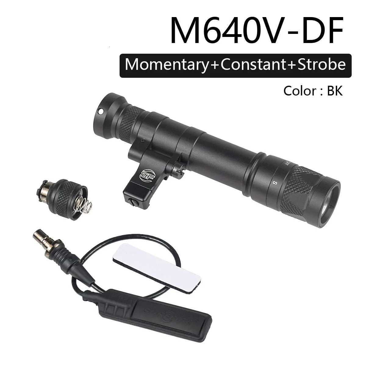 Tactical Surefire Airsoft M600 M300 M640DF M640V M340V M340C Led Scout Light 20mm Picatinny Rail MLOK Mount Weapon Light Hunting W250722