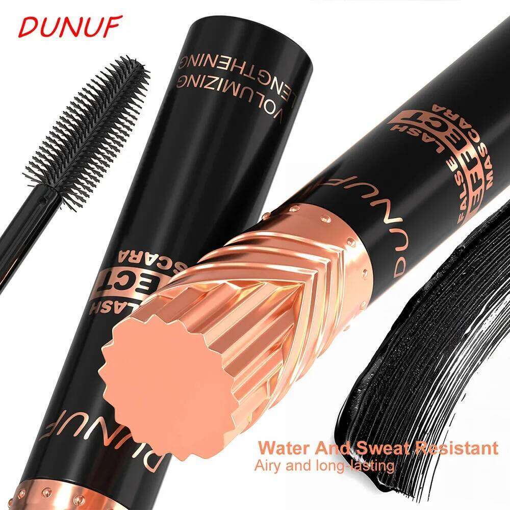Natural Volumizing Lengthening Curling 24H Waterproof Long Lasting No Clumping Fast Dry Black Silk Fiber Mascara Cream X250722
