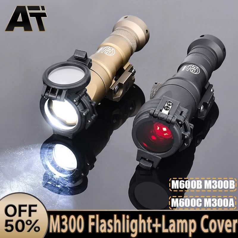 WADSN Tactical SF M300A Flashlight LED Scout Light With IR Fill Protector Cover For M300B M600B M300A M600C Hunting Accessories W250722