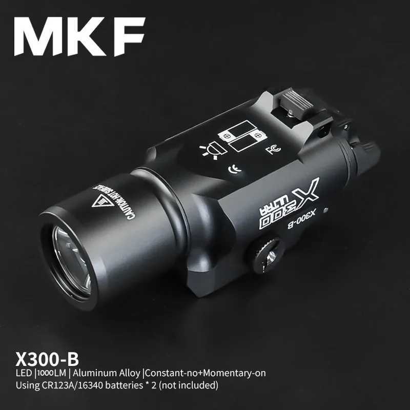 300 Flashlight Tactics 300-B LED Scout Light Constant/Momentary 1000LM Gun Light Gloc 17 Hanging Weapon Light 20MM Rail W250722