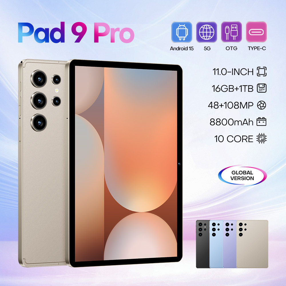 New in stock cross-border Pad 9 Pro 10-inch tablet with 16GB + 1TB network learning and gaming capabilities Laptop R250527