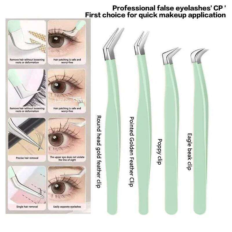 Fiber Tip Extension Tweezer Volume Isolation Precise Lash Nano Technology Eyebrow From Makeup Eyelash Tweezers Eyelash Curler X250723
