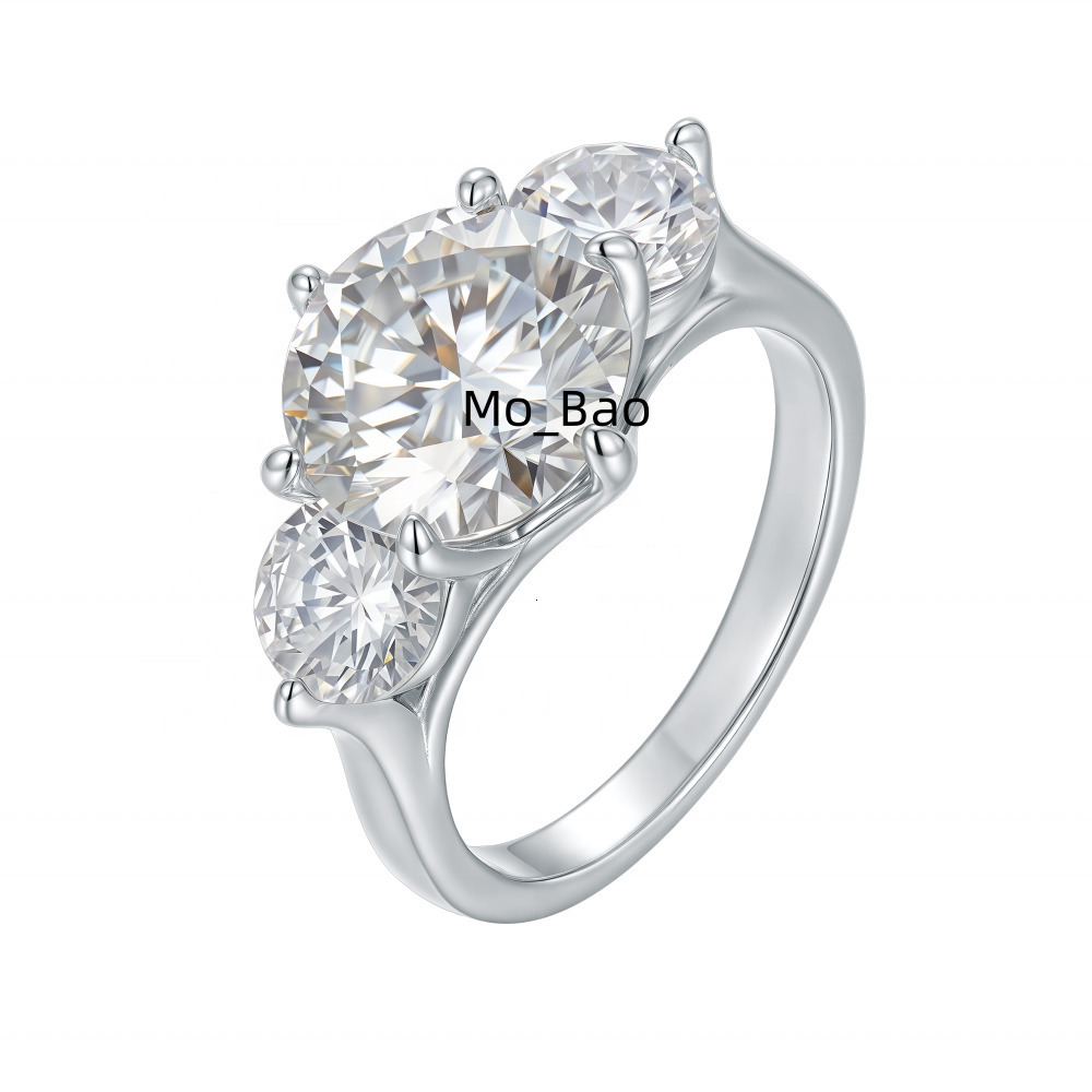 Anello Di Fidanzamento Con Moissanite In Argento In Argento In Argento Sterling…