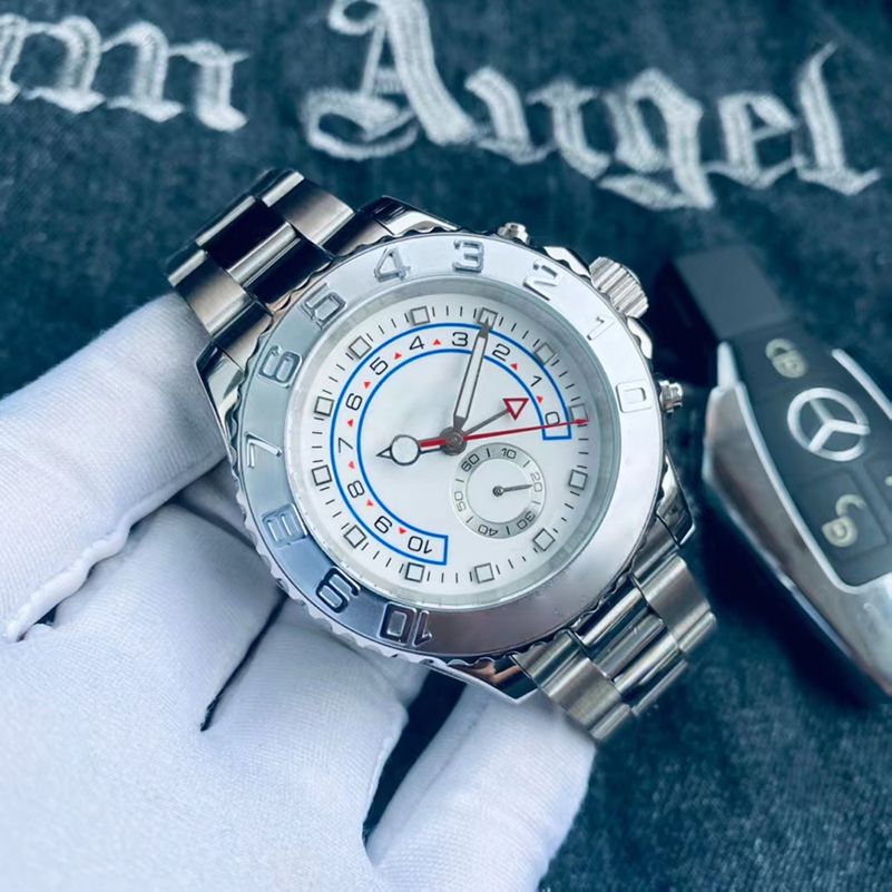 Luxury Men's Watch White Dial Ceramic Inlaid Automatic Movement Stainless steel Watch Elegant Auto-Movement Timepiece - Durable Radiant Mechanized