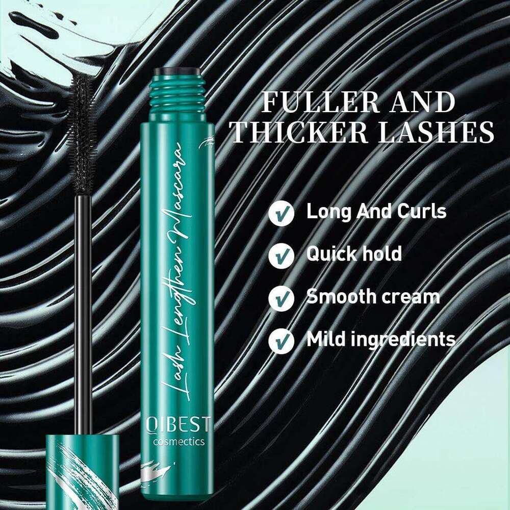 QIBEST 4D Waterproof Curl Natural Thick Eyelash Lengthening Long Lasting Black Mascara Eye Cosmetic Tools X250722