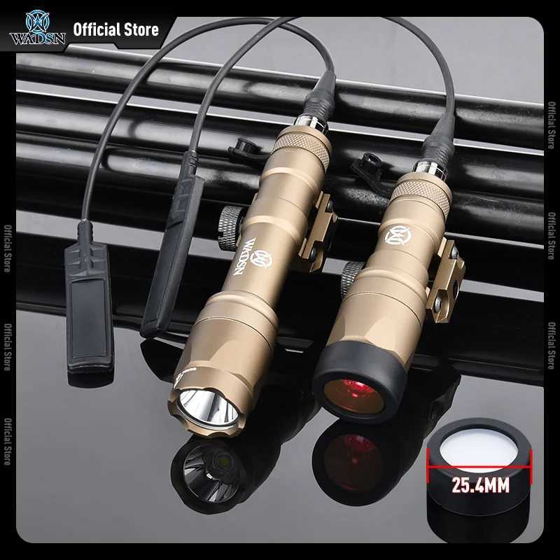 WADSN SF Surefire M600 M300A M600C Flashlight 400/600 Lumens White Light Hunting Weapon Accessories 25.4mm Lamp Cover Custom Lens W250722