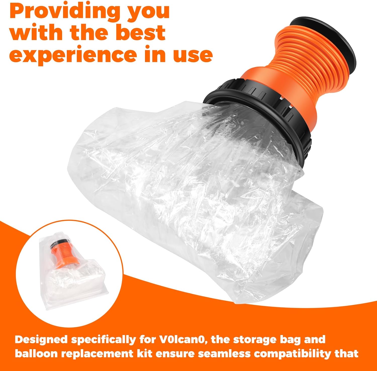 6 Pcs. Storage Balloon Bags with Adapter compatible with storz bickel EASY VALVE VOLCANO bag