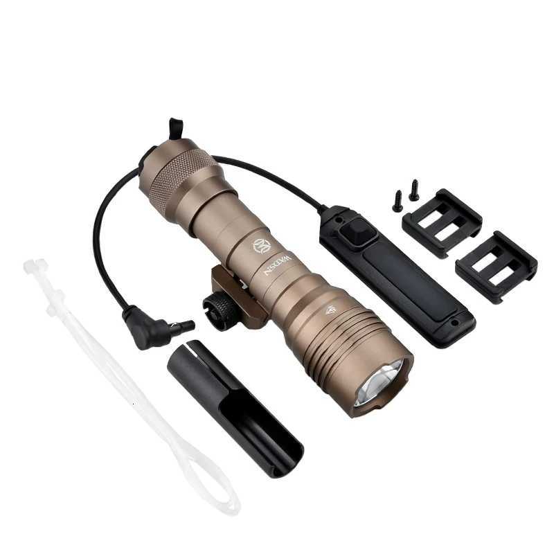 WADSN Airsoft Tactical Metal Flashlight Strobe Scout Light AR15 Rifle Weapon Lamp 800 Lumens Hunting Fits 20mm Picatinny Rail W250722