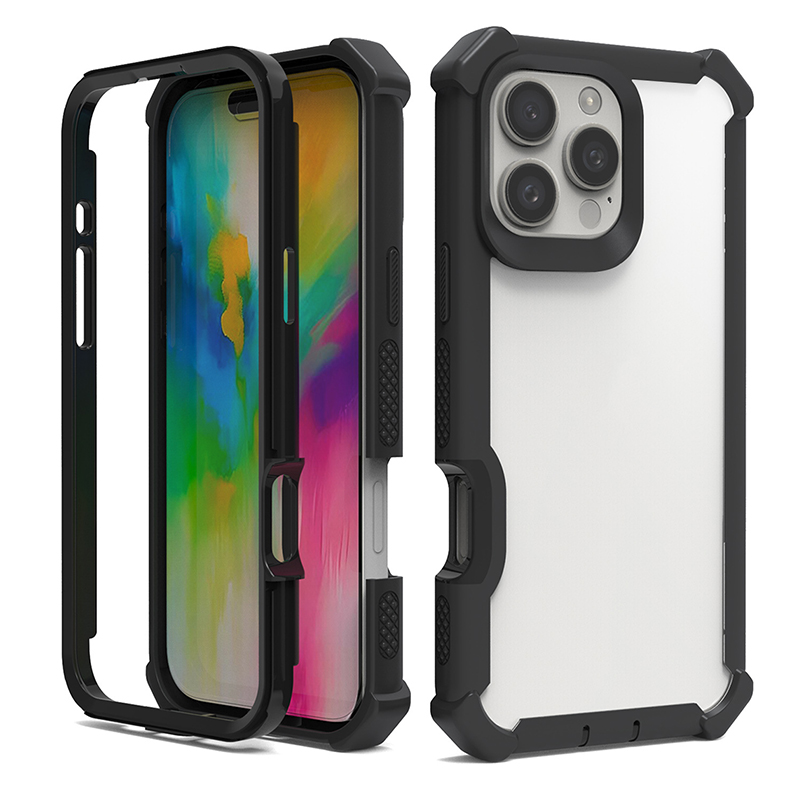 Four Corners Military Grade Heavy Duty Armor Rugged Clear Acrylic Case For iPhone 17 16 15 14 13 12 11 Pro Max Samsung S23 FE S24 Ultra S25 Edge A06 A
