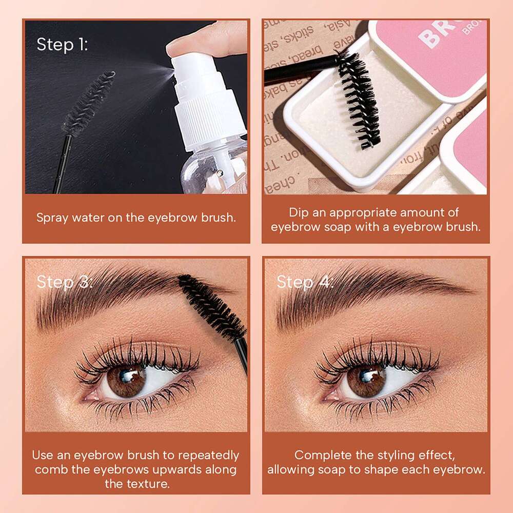 4-color wax, gel, waterproof, natural, long-lasting, transparent soap, eyebrow styling cream X250722