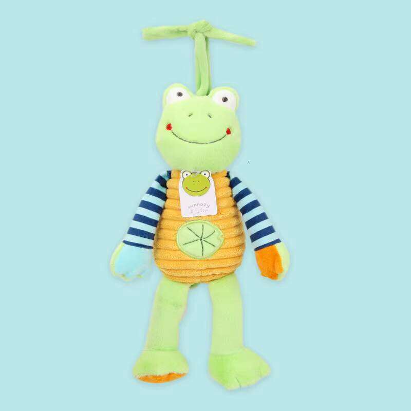 Adorable Plush Rabbit Baby Toy for Infants - Soft - Touch, Striped - Dressed Bunny with Decorative Bow