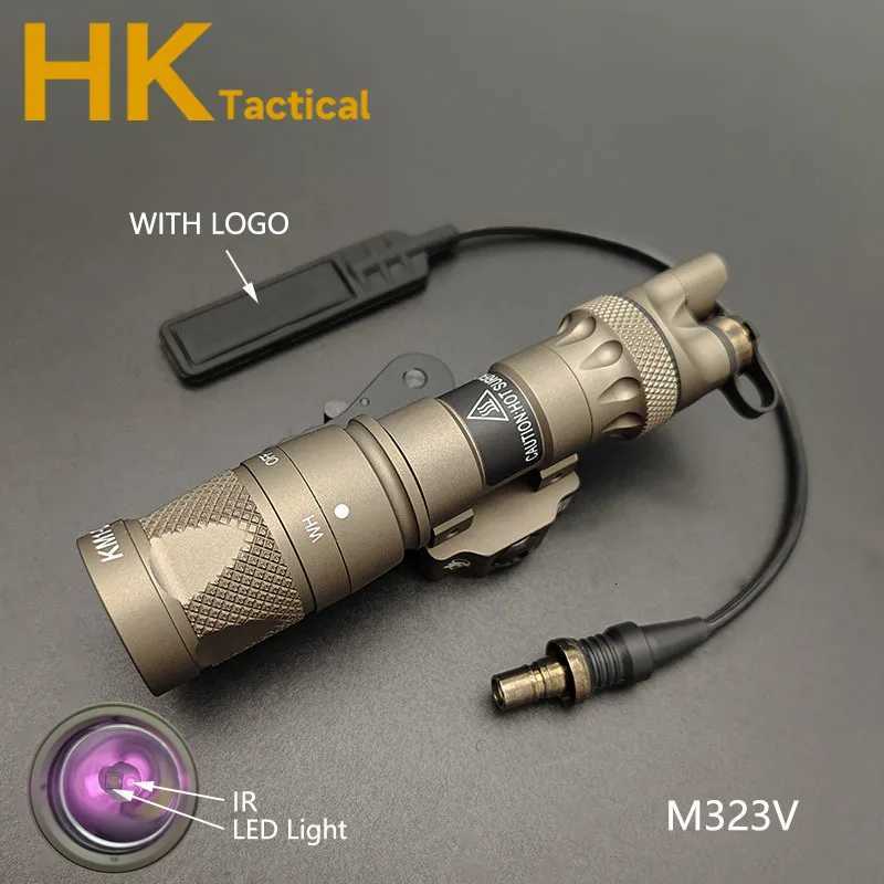 Tactical Weapon Light M600 M622V M323V IR Illuminator and LED White Light Flashlight with Quick Release Base Fits 20MM Rail W250722