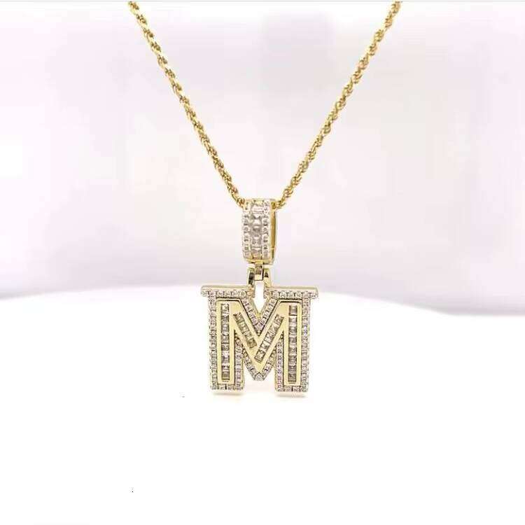 Wholesale Capital Letters Charm Iced Out Pendant Sier with VVS Moissanite Dias for Hip Hop Jewelry