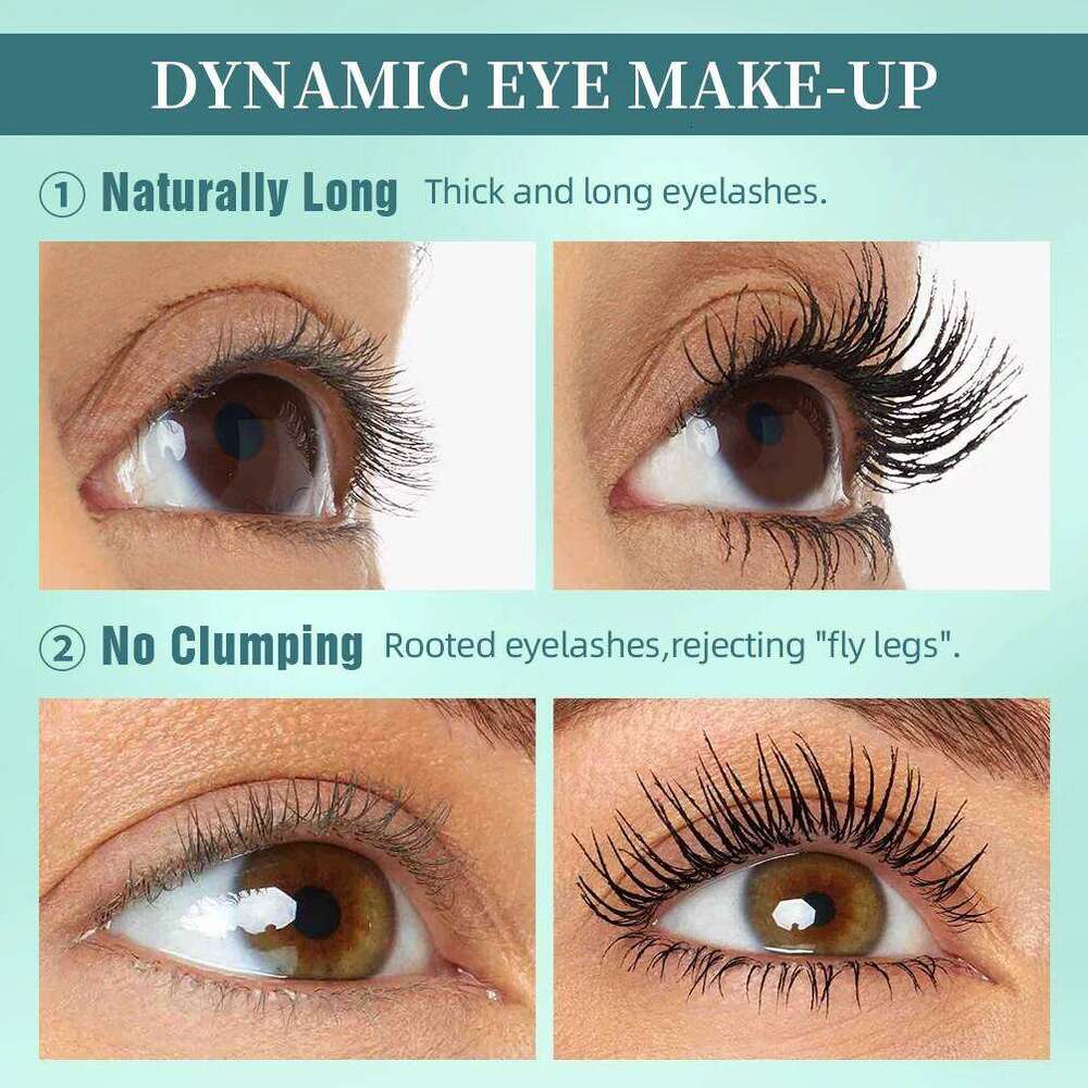 QIBEST 4D Waterproof Curl Natural Thick Eyelash Lengthening Long Lasting Black Mascara Eye Cosmetic Tools X250722