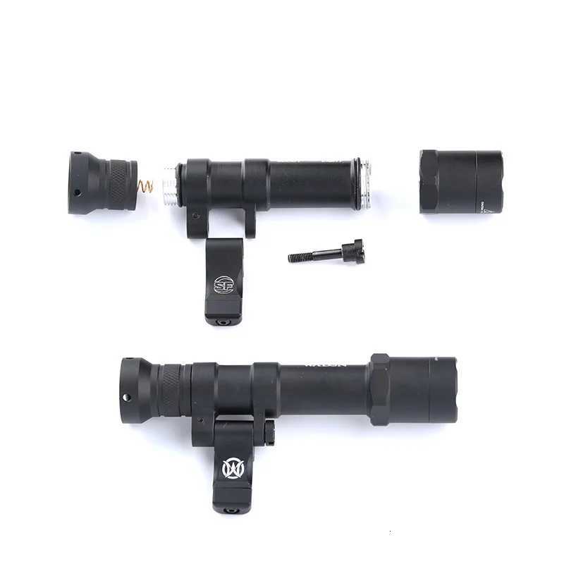 Tactical M640 Search Light Airsoft Metal Hunting Weapon Flashlight With Side Mount Rail Base Compatible with MLOK/KEYMOD/Picatinny Rail W250722