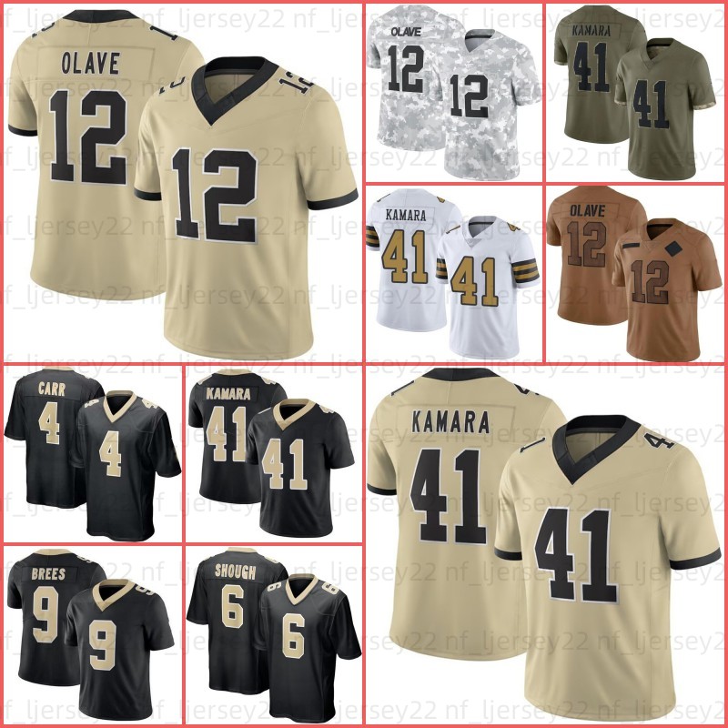 Spencer Rattler Alvin Kamara Football Jersey Tyler Shough Jamaal Williams Chris Olave Taysom Hill Tyrann Mathieu Ga'Quincy McKinstry Rashid Shaheed Demario Davis
