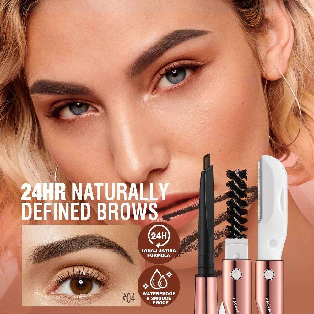 Wholesale O.TWO.O Pencil Fine Precise Definer Waterproof Natural 4 Colors Brown Eye Brow Pen With Eyebrow Trimmer X250722