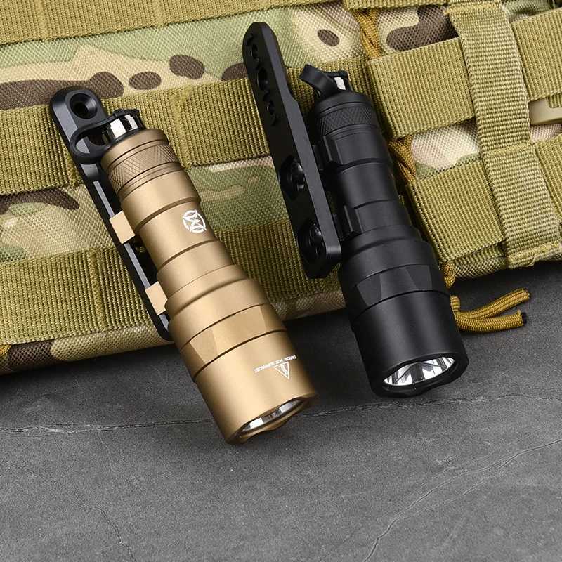 300 Tactical Flashlight SF 300C LED Scout Light With M-LOK Keymod Offset Mounting Base Airsoft Hunting Weapon Accessory W250722