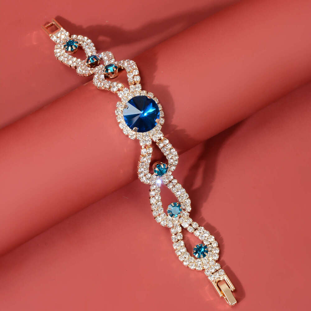 Trendy Jewelry Full Dia Glass Exaggerated Bracelet Evening Dress Versatile Accessory