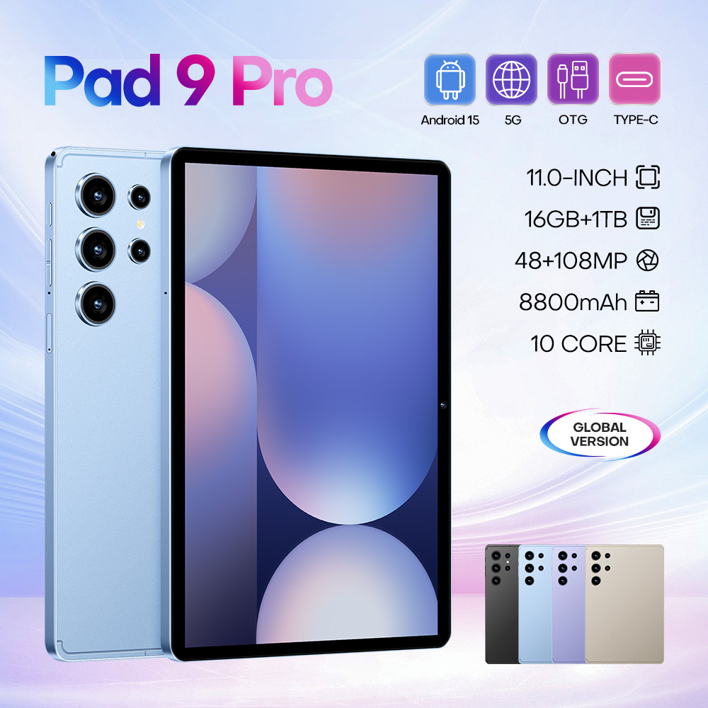 New in stock cross-border Pad 9 Pro 10-inch tablet with 16GB + 1TB network learning and gaming capabilities Laptop R250527