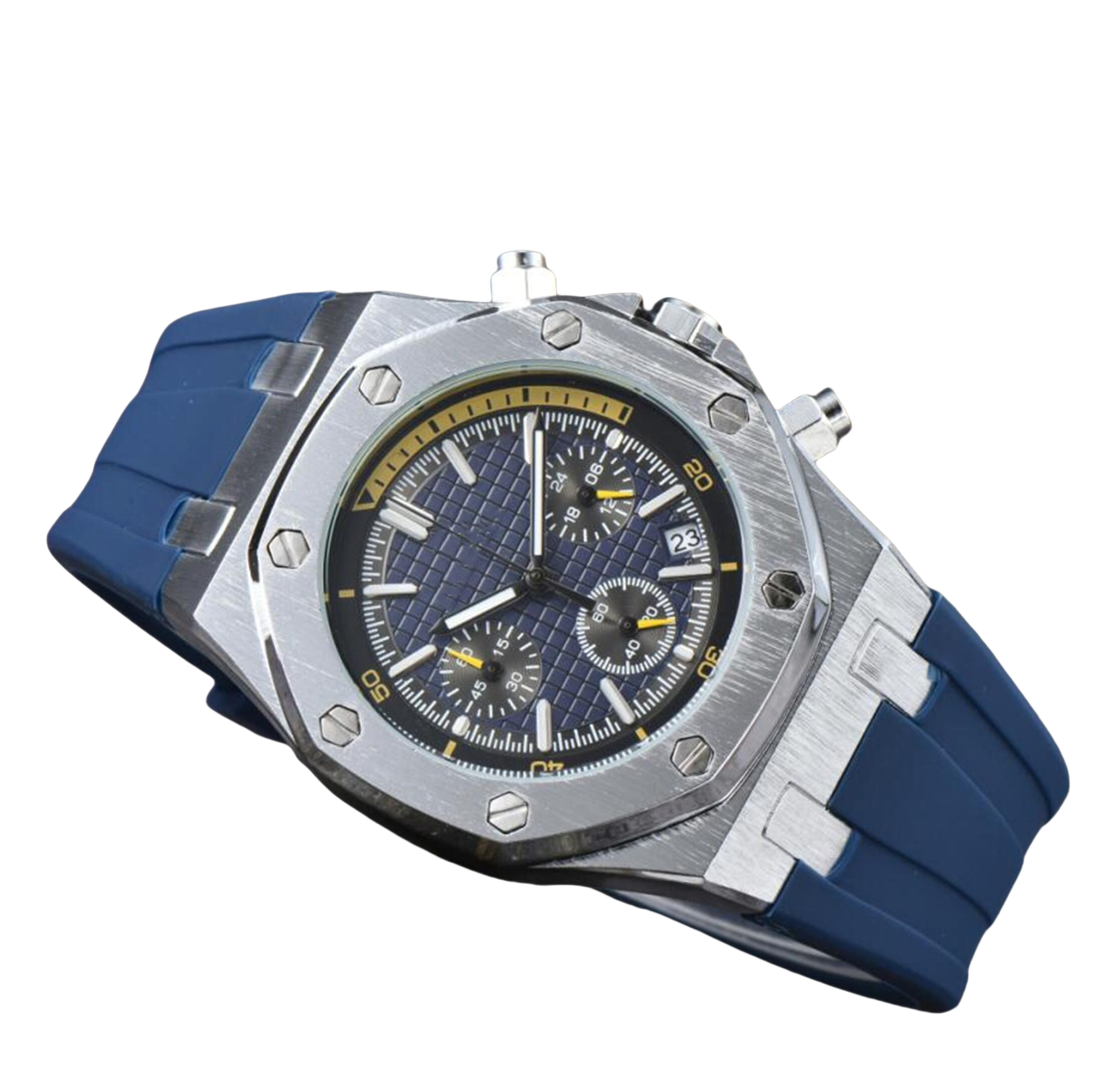 AAA New ROYALOAKITY Fashion watch Mens Automatic Quartz Movement Waterproof High Quality Wristwatch Hour Hand Display Metal Strap Simple Luxury Popular Watch #6518