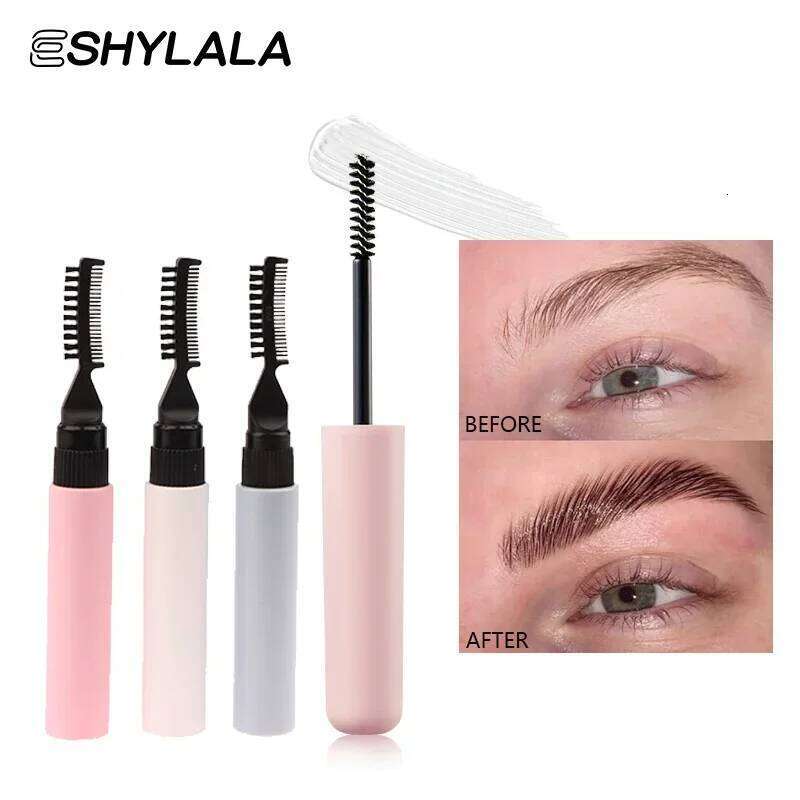 10ml Dual Brush Head Empty Mascara Tube DIY Refillable Eyebrow Gel Bottle Eyelash Elongation Cosmetics Containers Packaging mascara b