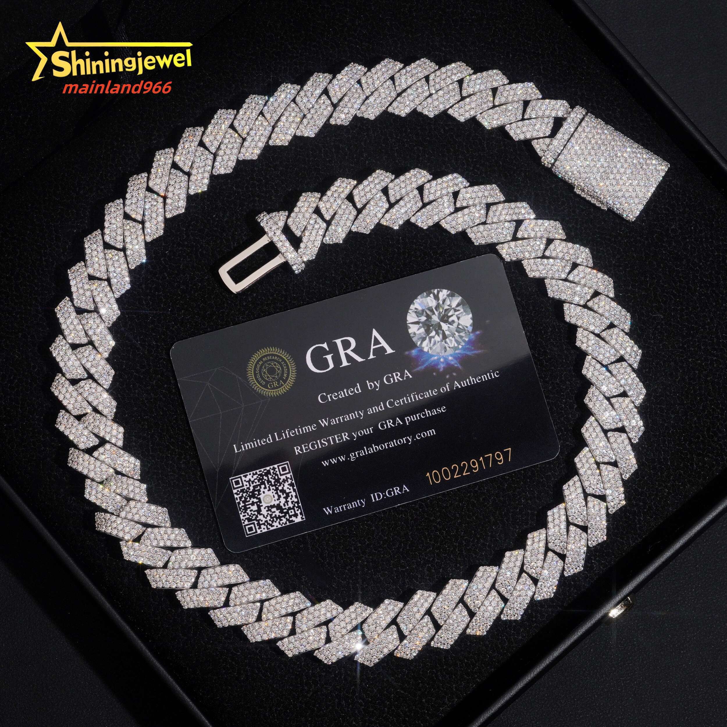 New Design 925 Silver 15MM 3Rows Cuban Link Moissanite Hip Hop Jewelry Iced Out Men Fashion Long Necklace Cuban Link Chain