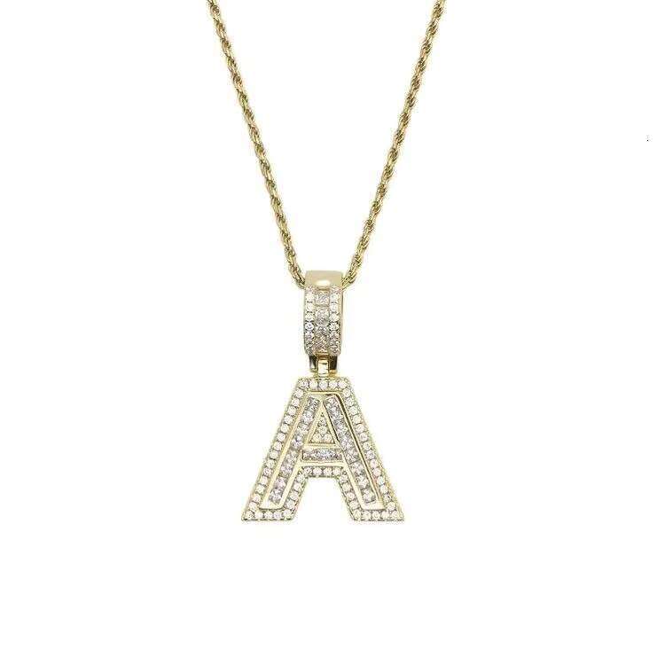 Wholesale Capital Letters Charm Iced Out Pendant Sier with VVS Moissanite Dias for Hip Hop Jewelry