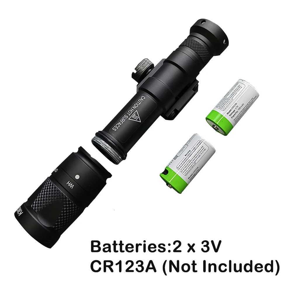 Hunting Airsoft Flashlight M600V IR White LED Tactical Light IR Output with 20mm Picatinny M-LOK Keymod Rail Mount W250722