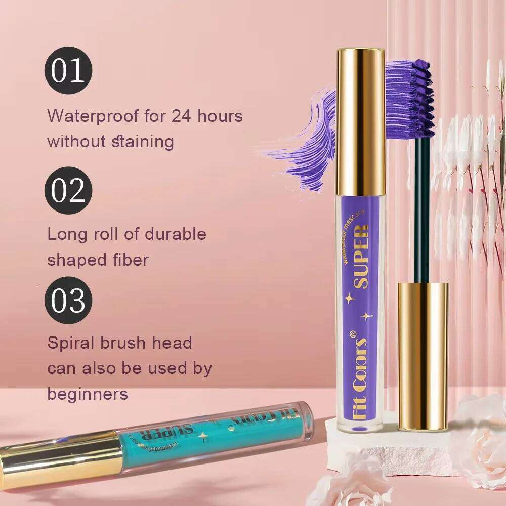 5D Silk Fiber Lash Color 12 Colors 3D Mascara Eyelash Extension Thick Lengthening Eye Lashes Holiday Stage Make X250722