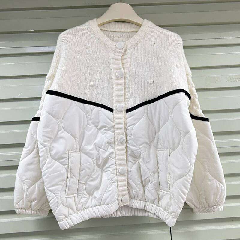 hoodie New Winter Women's Sweater Splicing Warm Coat Fashion Loose Casual Contrast Color Long Sleeve Jacket Female jacket