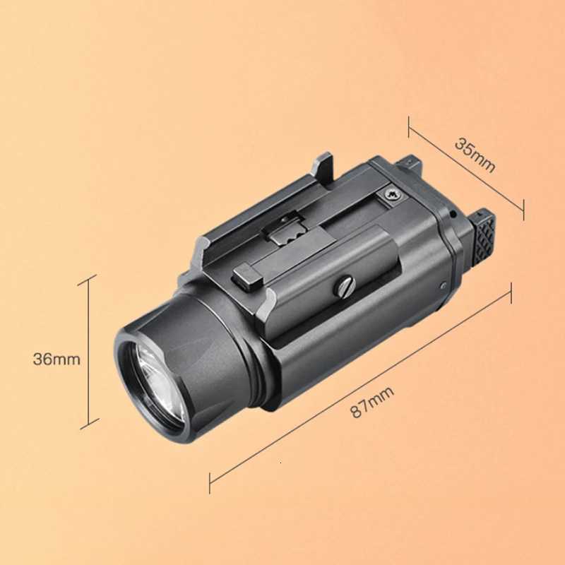 1500 Lumens Tactical Flashlight Magnetic Rechargeable LED Pistol Weapon Light for 20-21mm Picatinny Rail Quick Installation W250722